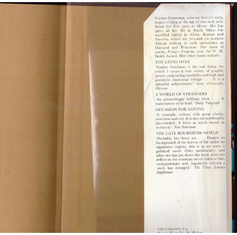 A Guest of Honour -- Nadine Gordimer