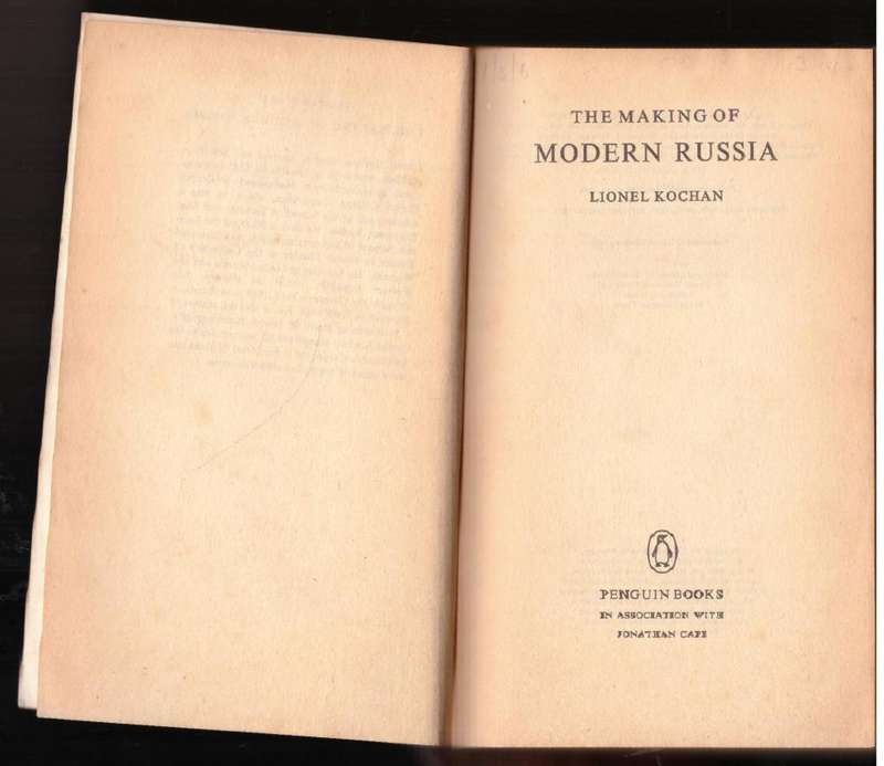 The Making of Modern Russia  --  Lionel Kochan