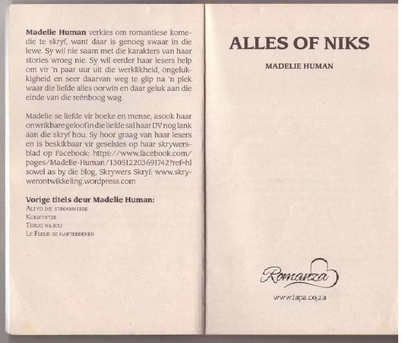 Alles of niks -- Madelie Human