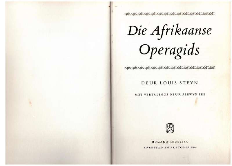 Die Afrikaanse Operagids -- Louis Steyn