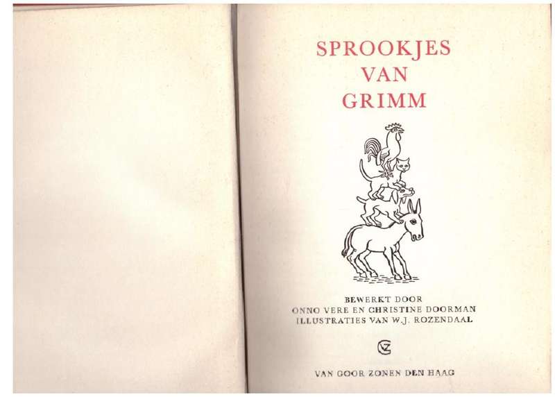 Sprookjes Van Grimm  -- Jacob Grimm