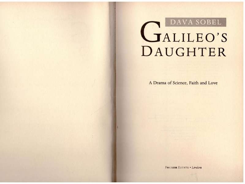 Galileo's Daughter: A Drama of Science, Faith and Love -- Dava Sobel