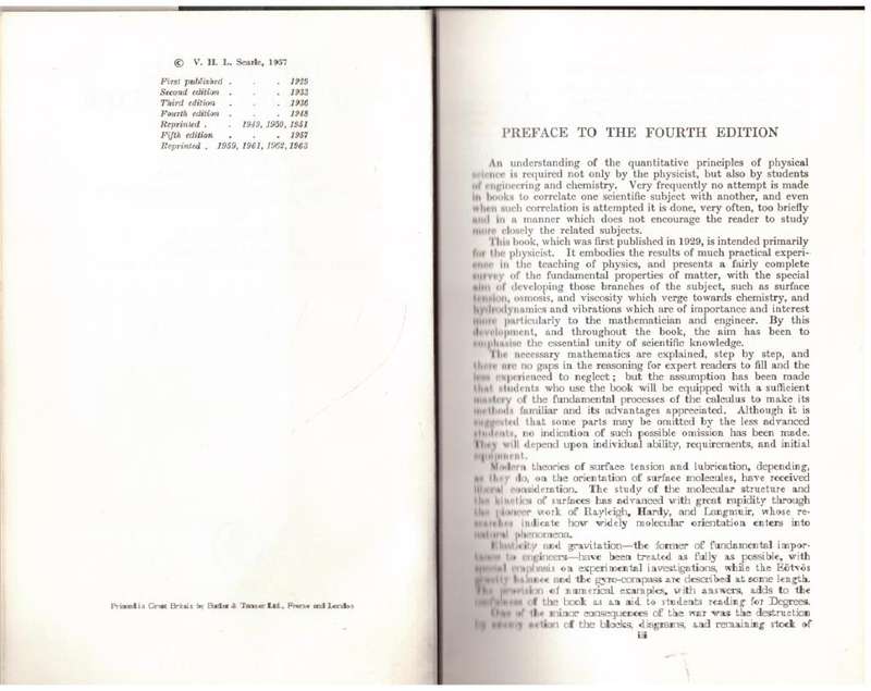 The General Properties of Matter  --  F. H. Newman, V. H. L. Searle