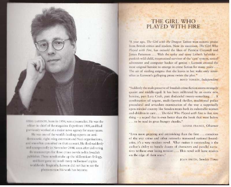 The Girl Who Played with Fire (The Millennium Trilogy II)  --  Stieg Larsson