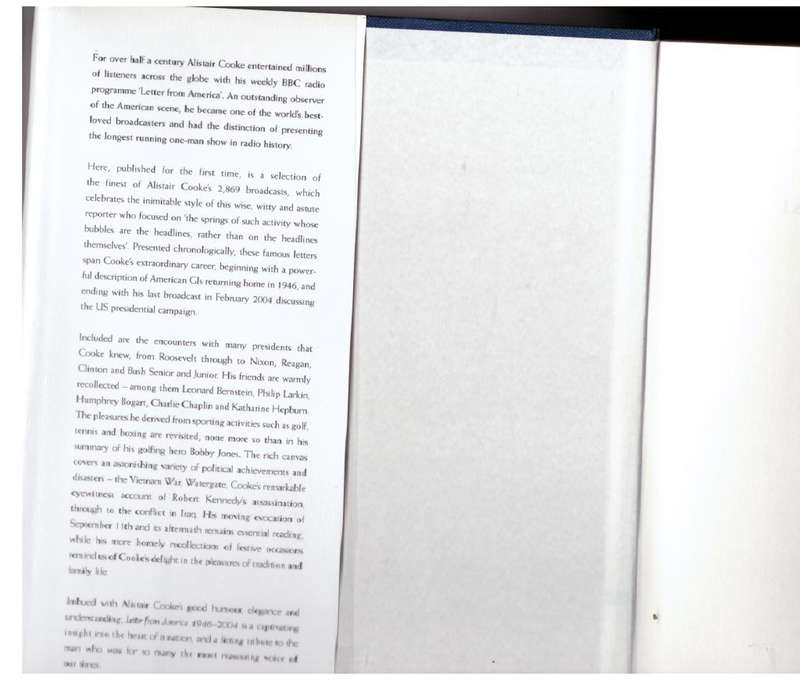 Letter from America : 1946-2004 -- Alistair Cooke