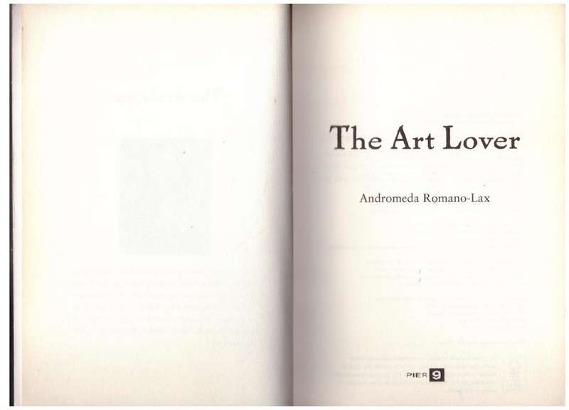 The Art Lover --  Andromeda Romano-Lax