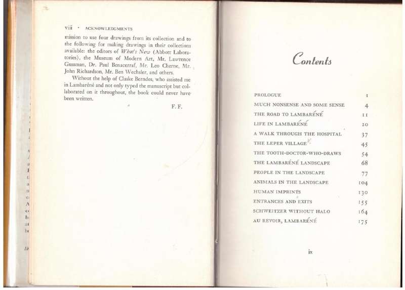 Days with Albert Schweitzer: A Lambaréné Landscape --  Frederick Franck