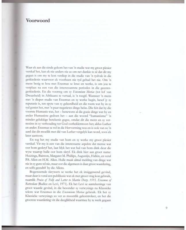 Tot Lof Van Dwaasheid: Encomium Moriae -- Desiderius Erasmus
