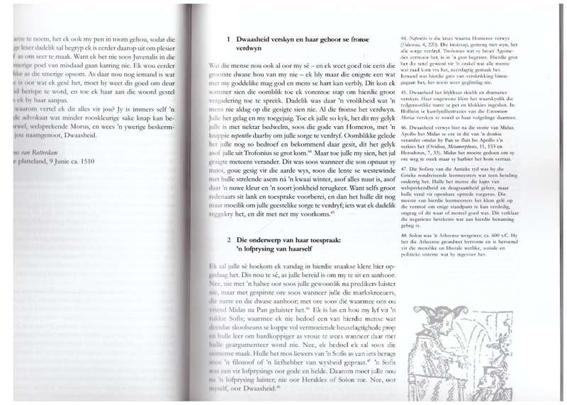 Tot Lof Van Dwaasheid: Encomium Moriae -- Desiderius Erasmus