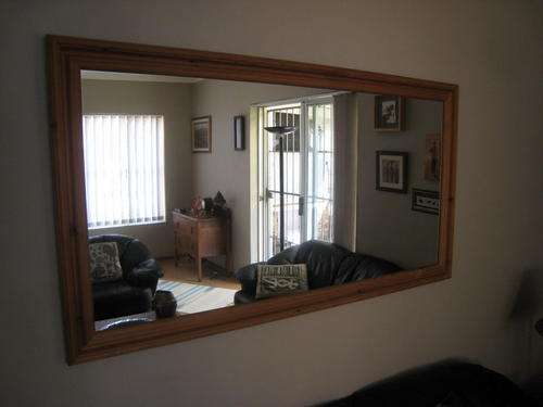 Wooden mirror