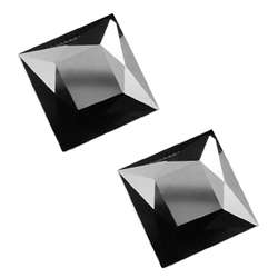 2.76ct matching pair Princess loose black diamond certified for ring pendant earring cufflink