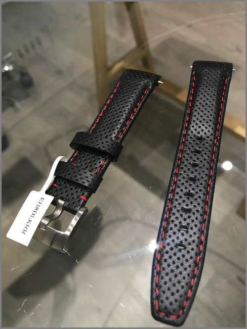 Everest Bands replacement strap for Rolex Daytona Submariner-Black Leather