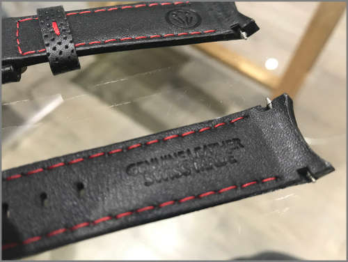 Everest Bands replacement strap for Rolex Daytona Submariner-Black Leather