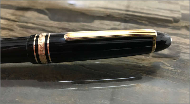Montblanc Meisterstück Gold Ballpoint Pen Plus Extra Refill.