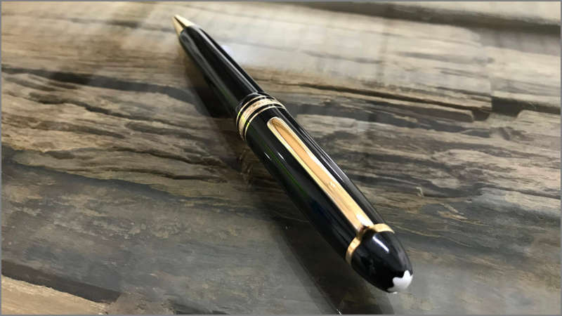 Montblanc Meisterstück Gold Ballpoint Pen Plus Extra Refill.
