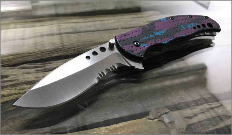 Kershaw Ken Onion Boa 1580 MCST -Purple -Rare Collectors