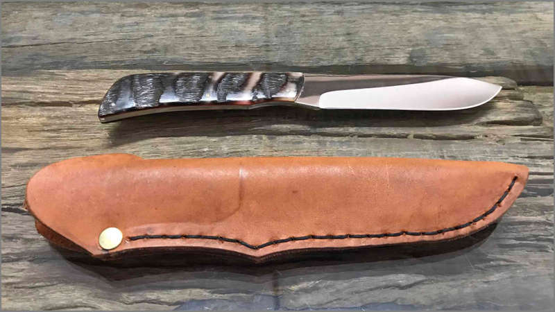 Andre Schoeman Custom Hunting Knife - Springbok Horn