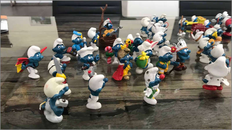 Smurfs- Huge Smurf Figurine Toys and Prop Collection, Rare Collectors Items