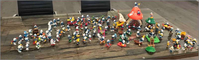 Smurfs- Huge Smurf Figurine Toys and Prop Collection, Rare Collectors Items
