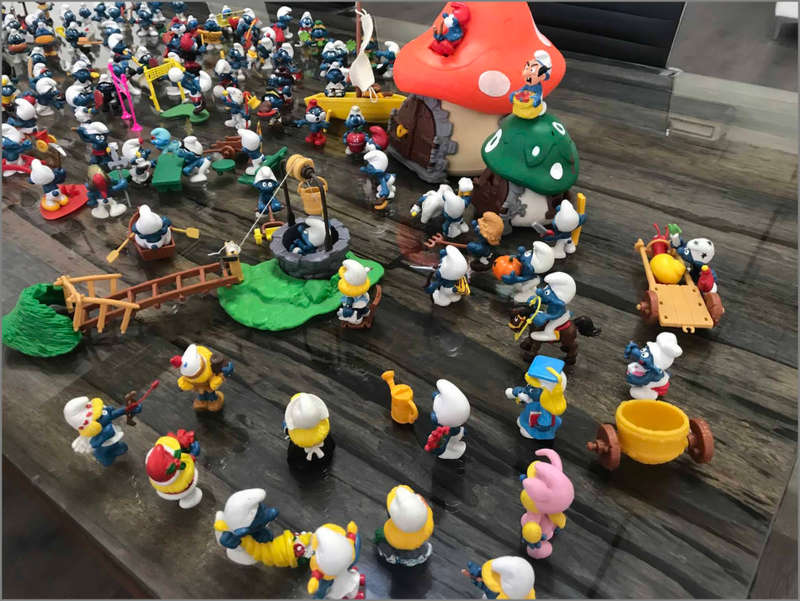 Smurfs- Huge Smurf Figurine Toys and Prop Collection, Rare Collectors Items