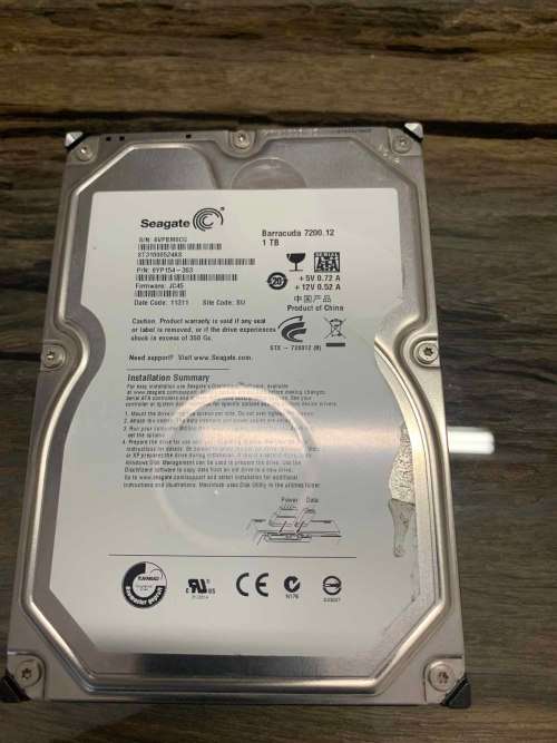 2x Seagate Barracuda 1TB 7200 rpm Desktop Hard drives in as new condition