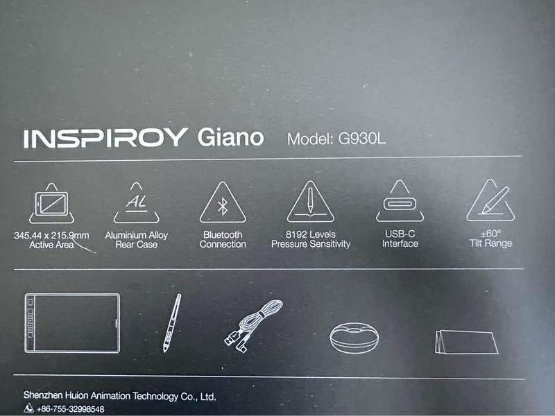 Huion Inspiroy Giano G930L Wireless Large Graphics Drawing Tablet DEMO UNIT