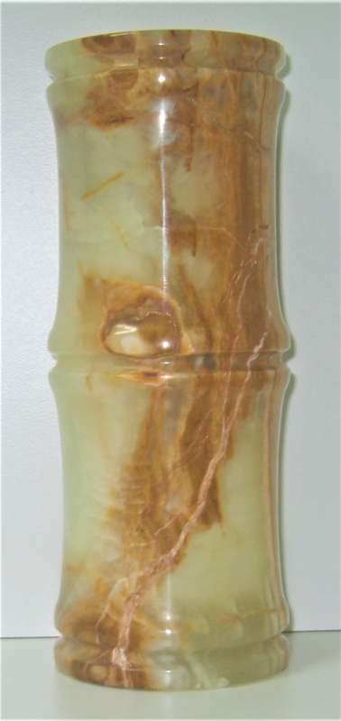 STUNNING VINTAGE Set of 2 MARBLE / ONYX VASES, 20cm