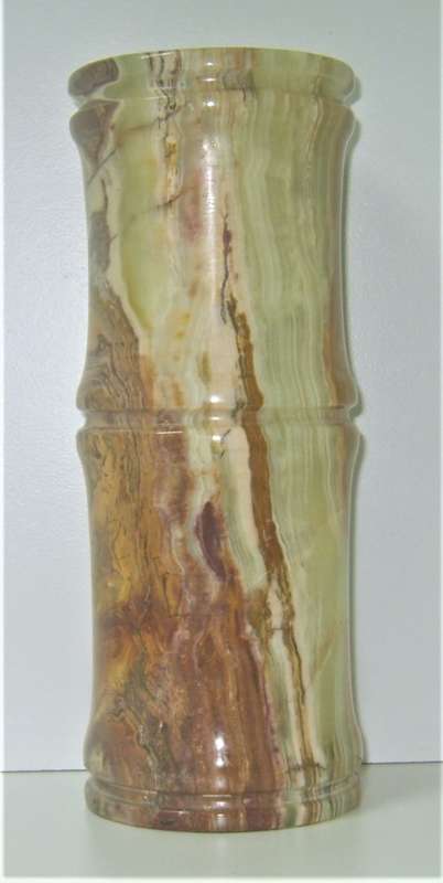 STUNNING VINTAGE Set of 2 MARBLE / ONYX VASES, 20cm