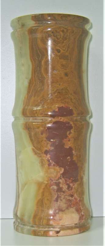 STUNNING VINTAGE Set of 2 MARBLE / ONYX VASES, 20cm