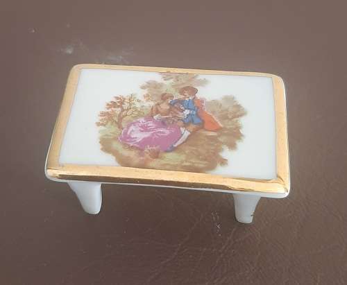 LIMOGES PORCELAIN FRANCE MINIATURE TABLE