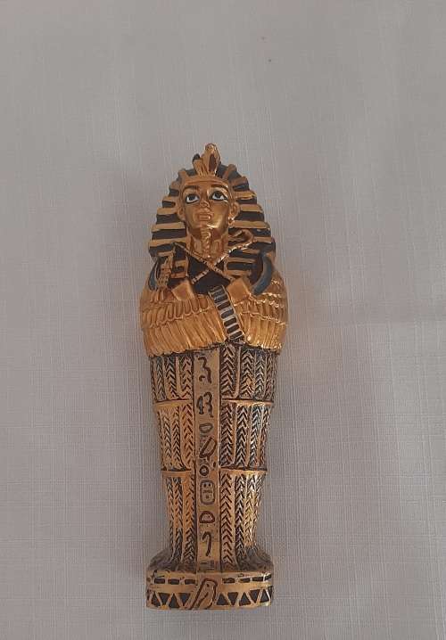 EGYPTIAN SARCOPHAGUS WITH MUMMY