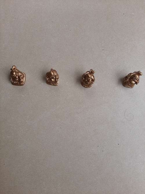 QUADRUPLE (FOUR) MINIATURE BUDDHAS