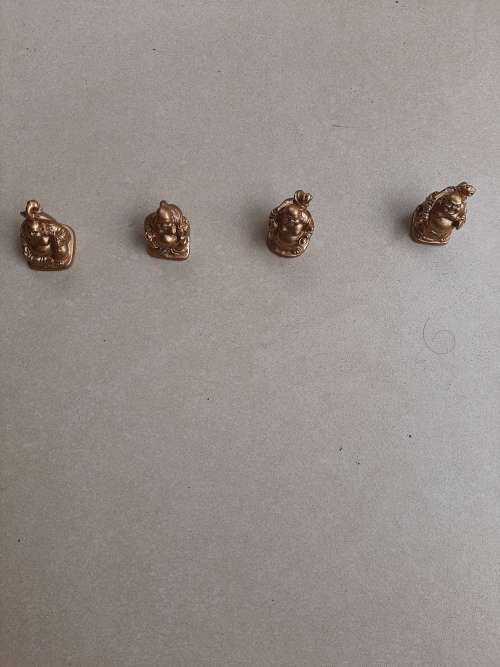 QUADRUPLE (FOUR) MINIATURE BUDDHAS