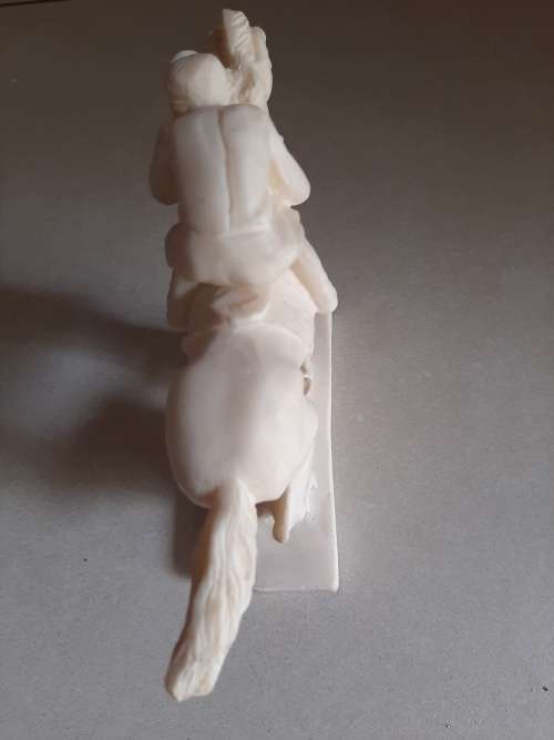 JOCKEY ON HORSE ITALIAN STATUE