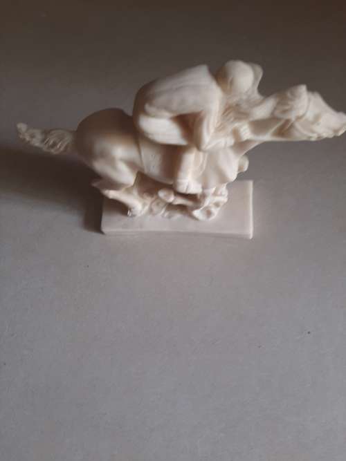 JOCKEY ON HORSE ITALIAN STATUE