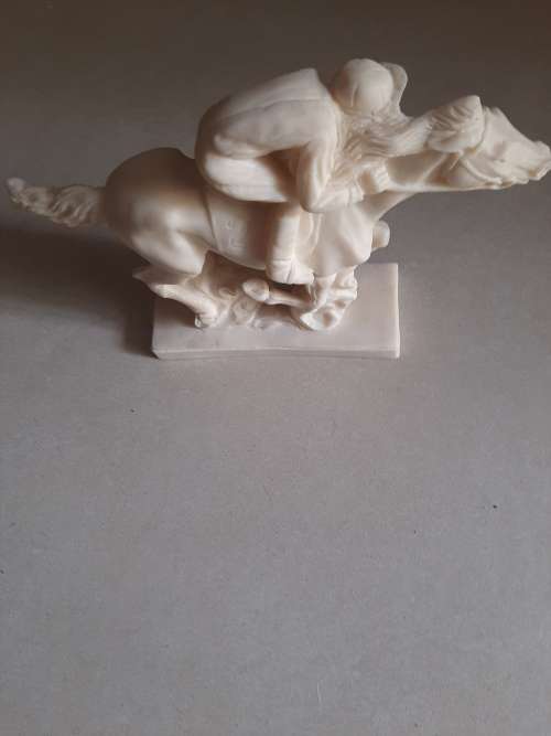 JOCKEY ON HORSE ITALIAN STATUE