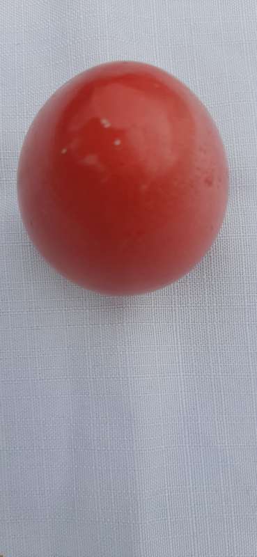 VINTAGE RED ALABASTER EGG