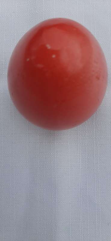 VINTAGE RED ALABASTER EGG