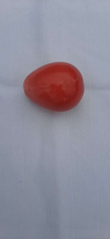 VINTAGE RED ALABASTER EGG