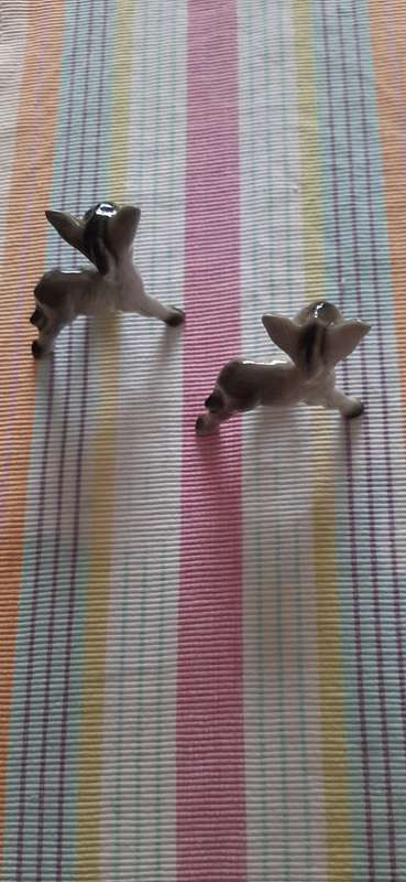 VINTAGE PORCELAIN CUTE PAIR DONKEY FOALS