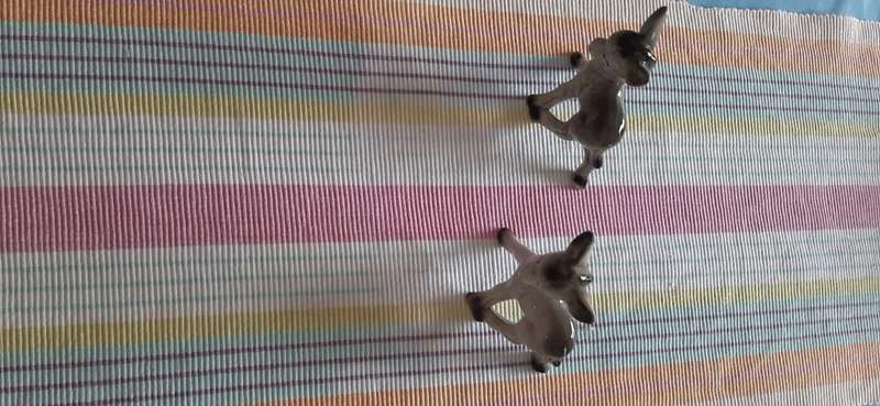 VINTAGE PORCELAIN CUTE PAIR DONKEY FOALS