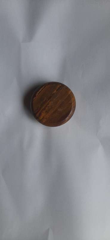 MINIATURE BROWN ONYX /MARBLE ASHTRAY