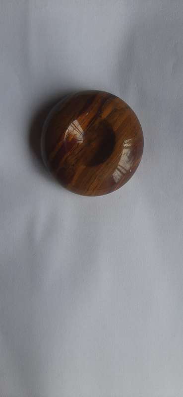 MINIATURE BROWN ONYX /MARBLE ASHTRAY