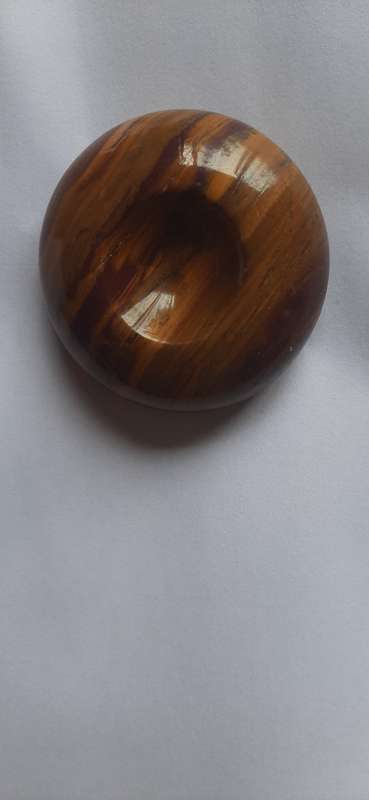 MINIATURE BROWN ONYX /MARBLE ASHTRAY