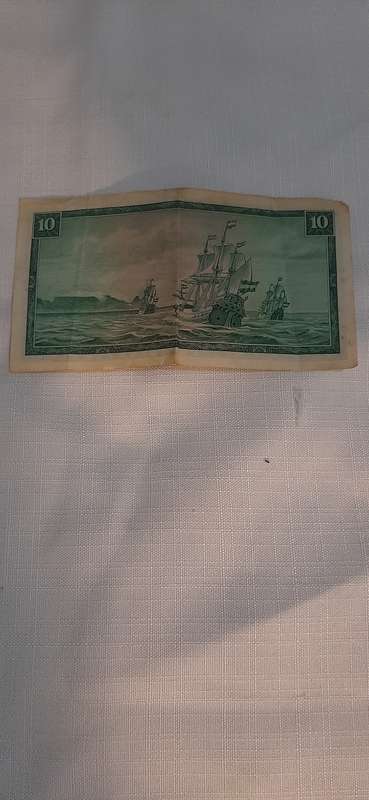 VINTAGE R10 BANK NOTE GOVERNOR DE JONGH