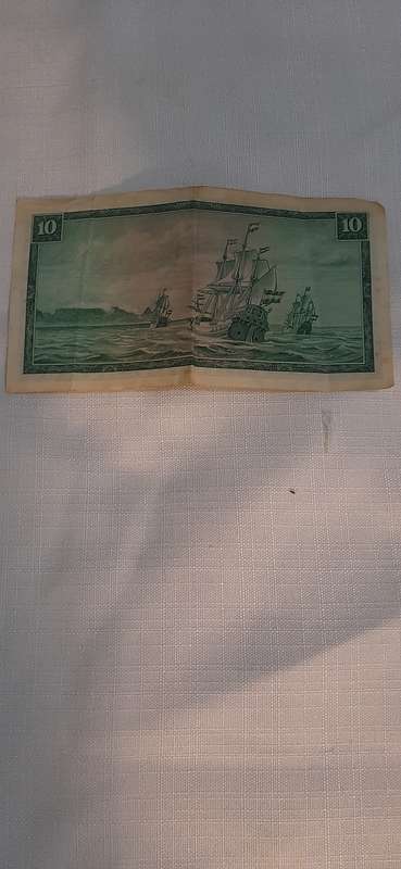 VINTAGE R10 BANK NOTE GOVERNOR DE JONGH