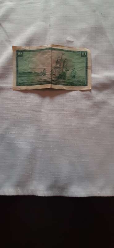 VINTAGE R10 BANK NOTE GOVERNOR DE JONGH