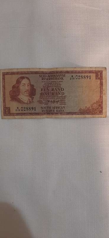 VINTAGE R1 NOTE GOVERNOR DE JONGH
