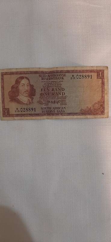 VINTAGE R1 NOTE GOVERNOR DE JONGH
