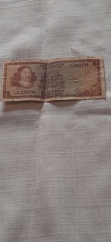 VINTAGE R1 NOTE GOVERNOR DE JONGH